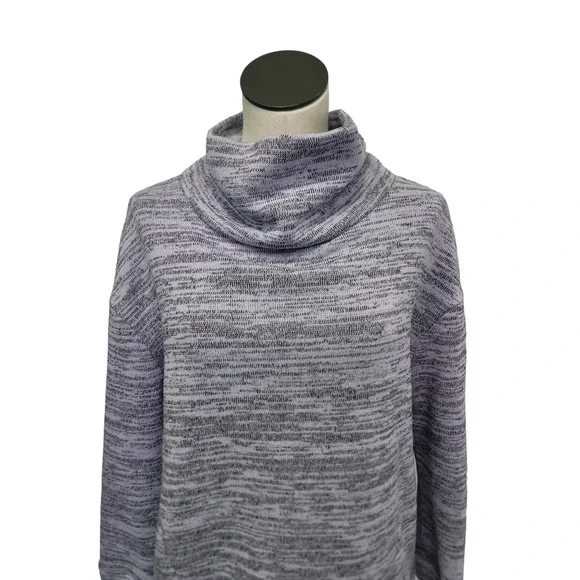 Anthropologie Saturday Sunday Oversized Spacedye Sweatshirt in Lavender Gray - Picture 7 of 10